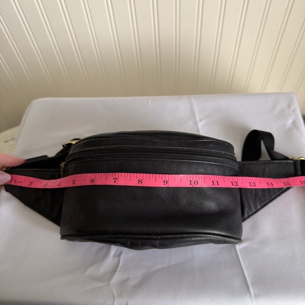 Vintage Coach Canteen Waist Fanny Pack Sling Black Leather Bag Purse 1997 - Picture 15 of 15